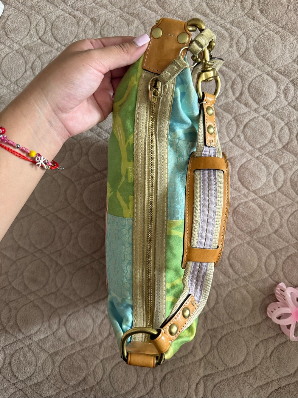 Coach Vintage Y2K colorful patchwork shoulder bag - Picture 11 of 12